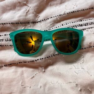 Teal Matte Sunglasses with Mirrored Lenses - Women's Accessories
